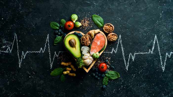 vegetables and food placed in a heart shape for healthier body